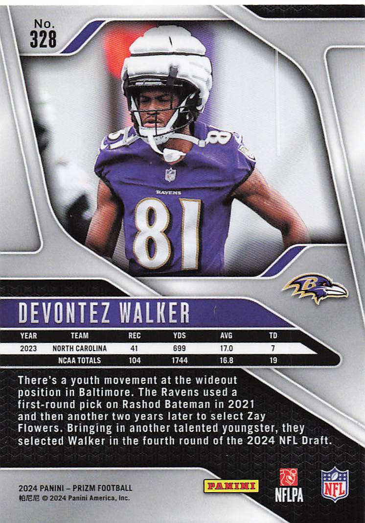 2024 Panini Prizm Devontez Walker #328 RC