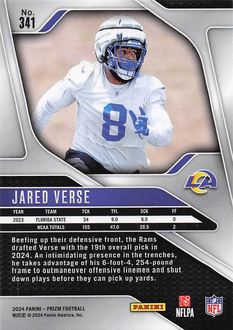 2024 Panini Prizm Jared Verse #341 RC