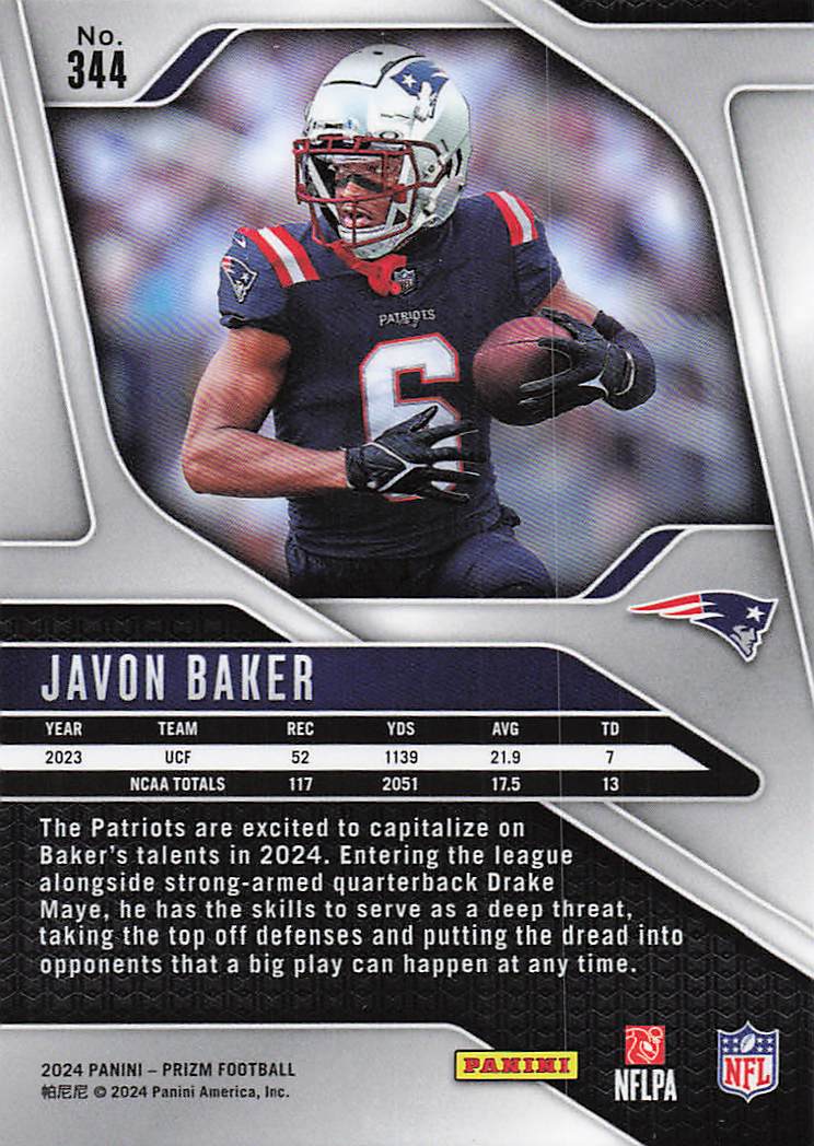 2024 Panini Prizm Javon Baker #344 RC