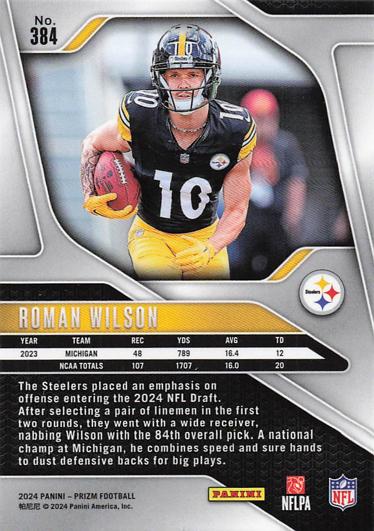 2024 Panini Prizm Roman Wilson #384 RC