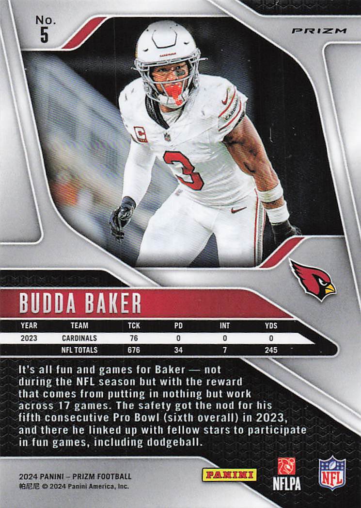 2024 Panini Prizm Red White Blue Budda Baker #5