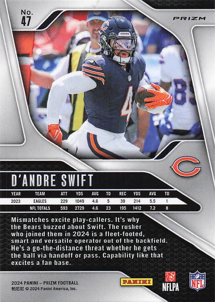 2024 Panini Prizm Red White Blue D'Andre Swift #47