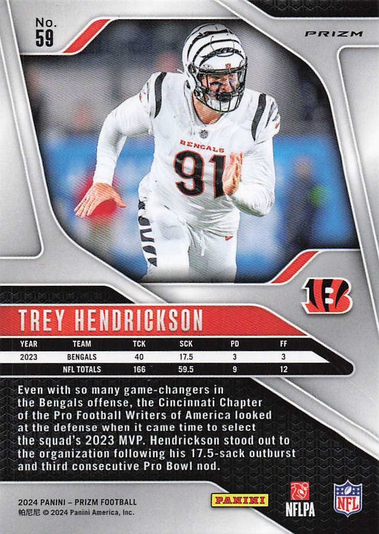 2024 Panini Prizm Red White Blue Trey Hendrickson #59