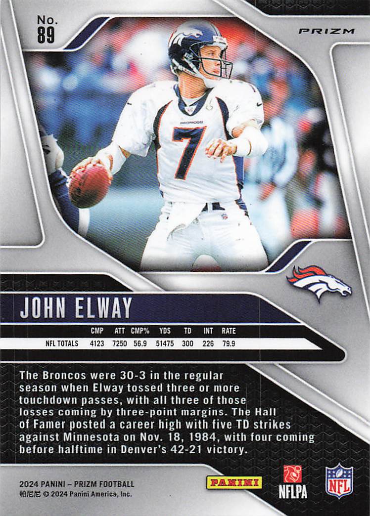 2024 Panini Prizm Red White Blue John Elway #89