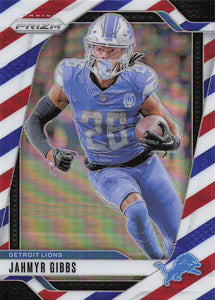 2024 Panini Prizm Red White Blue Jahmyr Gibbs #93