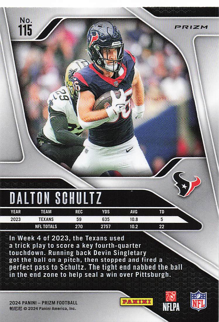2024 Panini Prizm Red White Blue Dalton Schultz #115