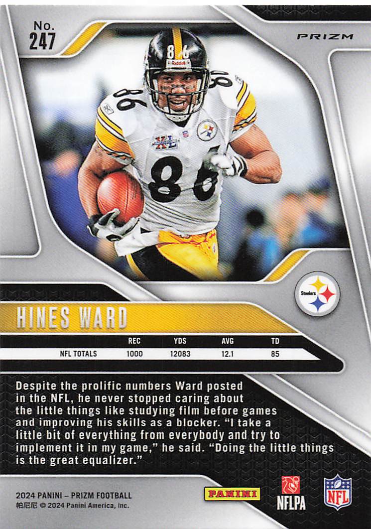 2024 Panini Prizm Red White Blue Hines Ward #247
