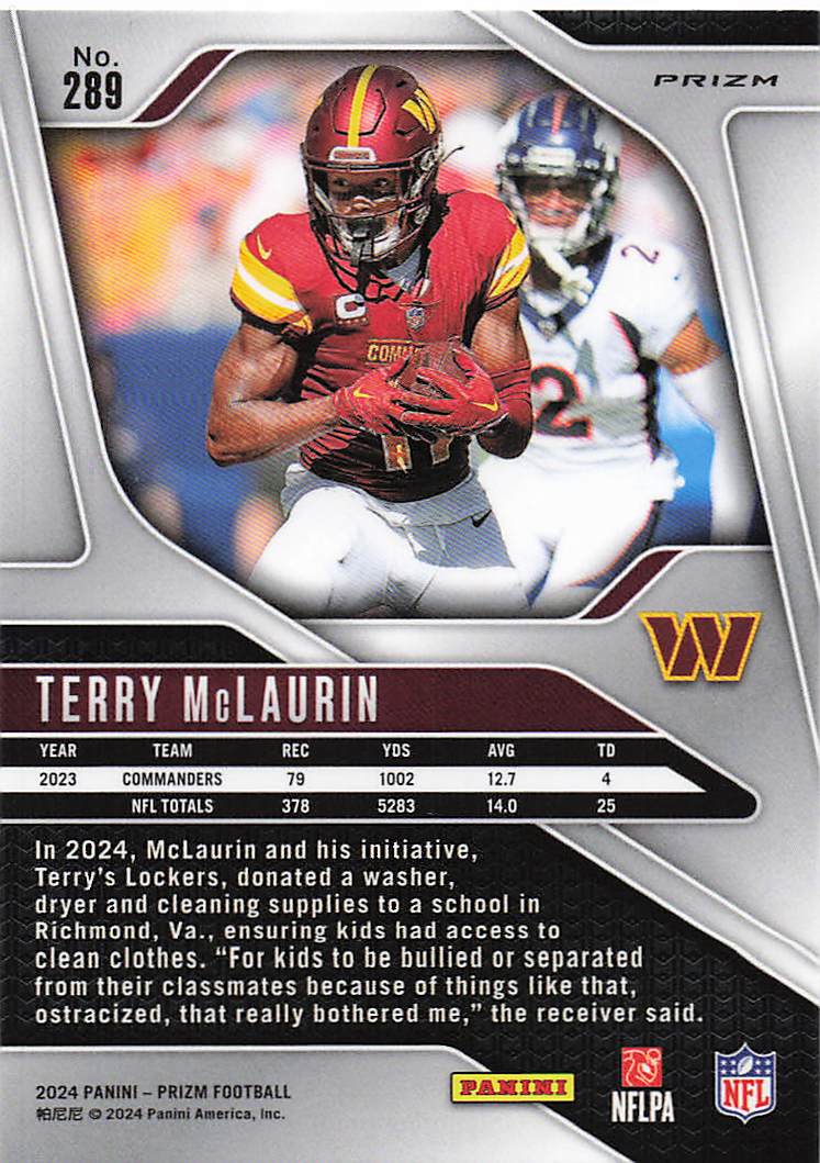 2024 Panini Prizm Red White Blue Terry McLaurin #289