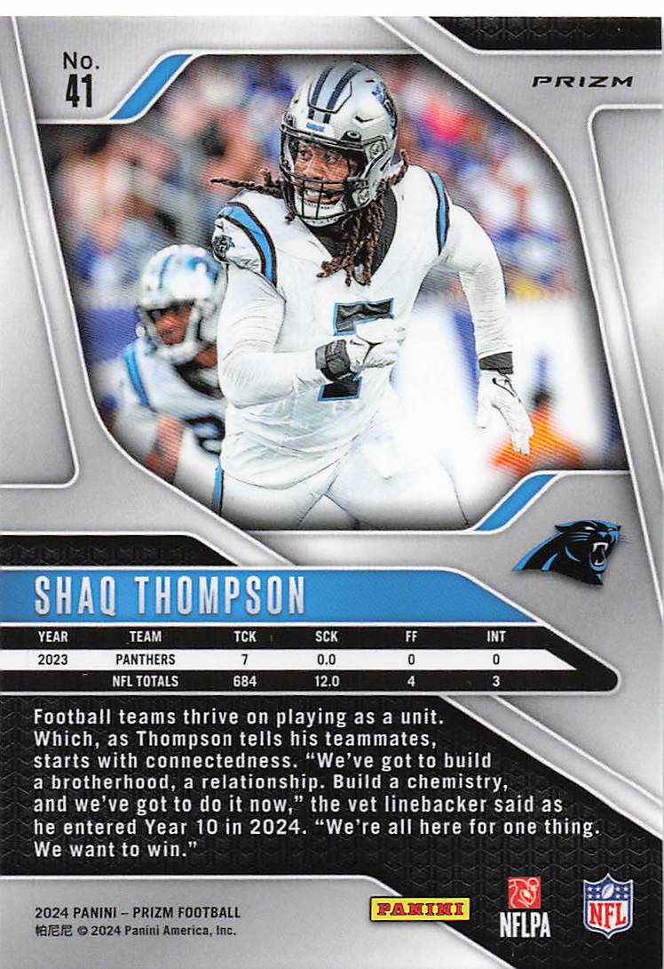 2024 Panini Prizm Green Prizm Shaq Thompson #41