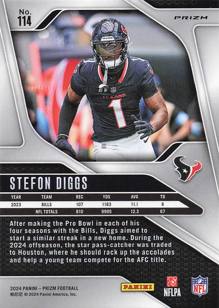 2024 Panini Prizm Green Prizm Stefon Diggs #114