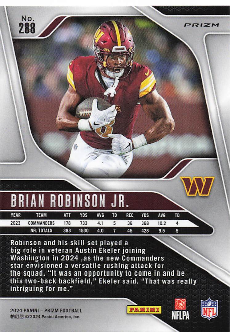 2024 Panini Prizm Green Prizm Brian Robinson Jr. #288