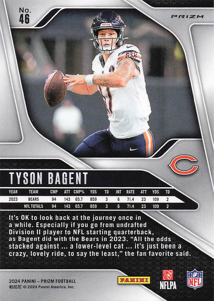 2024 Panini Prizm Silver Prizm Tyson Bagent #46