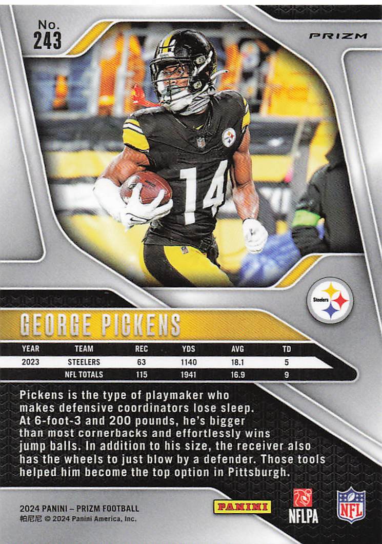 2024 Panini Prizm Silver Prizm George Pickens #243