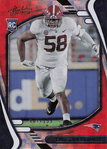 2021 Panini Absolute Orange Mosaic 107/199 Christian Barmore #156 RC