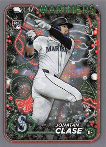 2024 Topps Holiday Silver Glitter Jonatan Clase #H14 RC