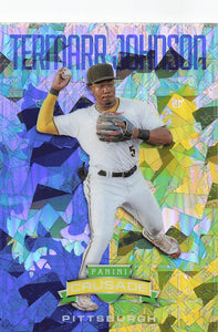 2024 Panini Crusade Crusade Cracked Ice Blue Termarr Johnson #62