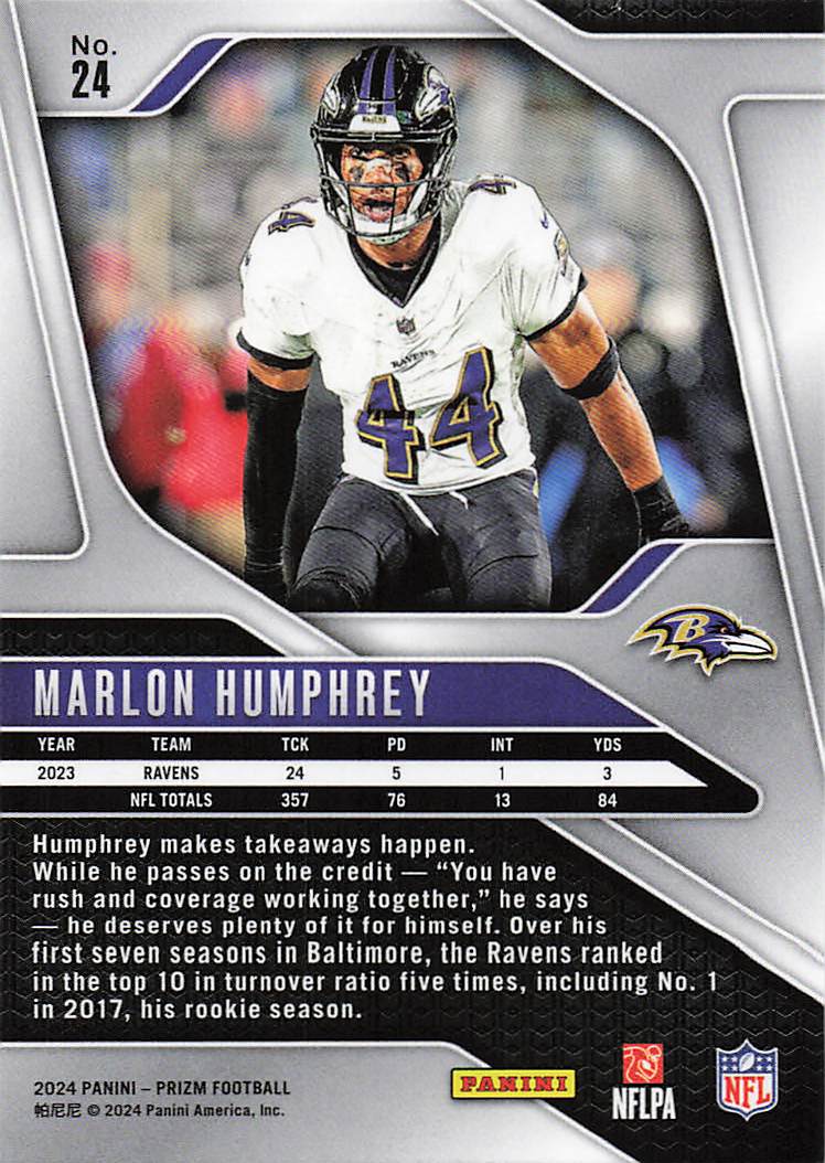 2024 Panini Prizm Marlon Humphrey #24