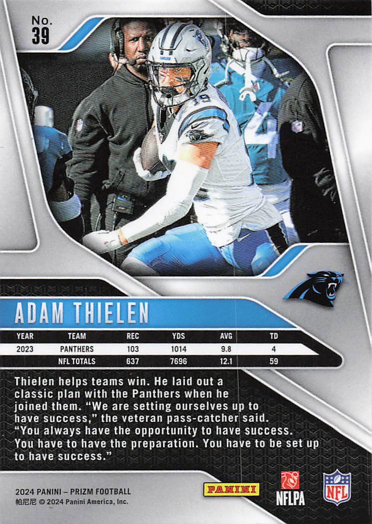 2024 Panini Prizm Adam Thielen #39