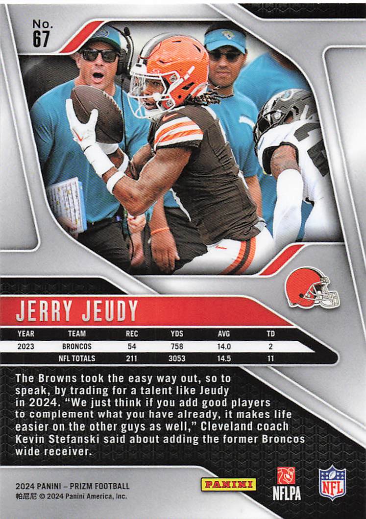 2024 Panini Prizm Jerry Jeudy #67