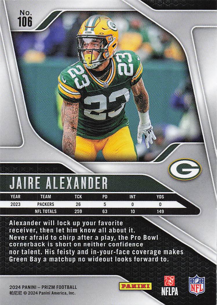 2024 Panini Prizm Jaire Alexander #106