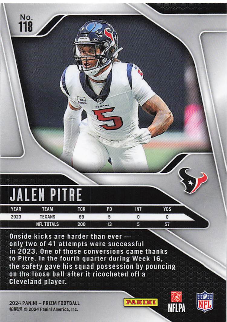 2024 Panini Prizm Jalen Pitre #118