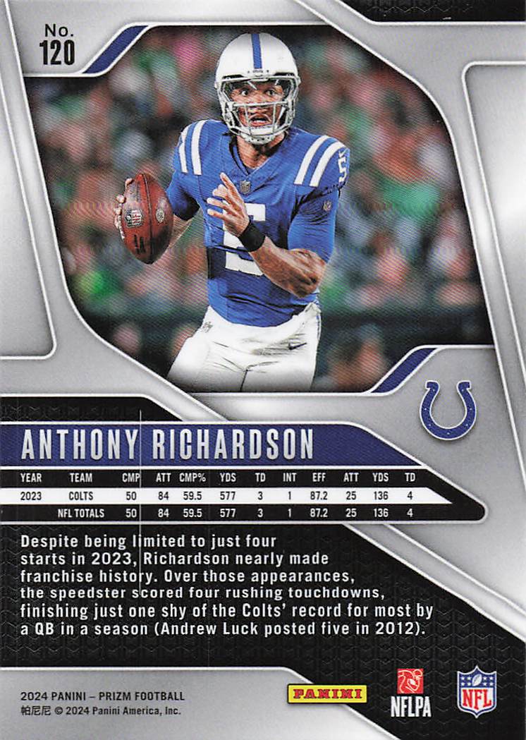 2024 Panini Prizm Anthony Richardson #120