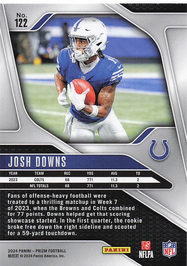 2024 Panini Prizm Josh Downs #122