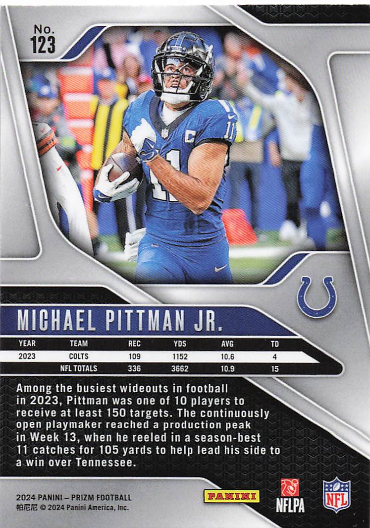 2024 Panini Prizm Michael Pittman Jr. #123