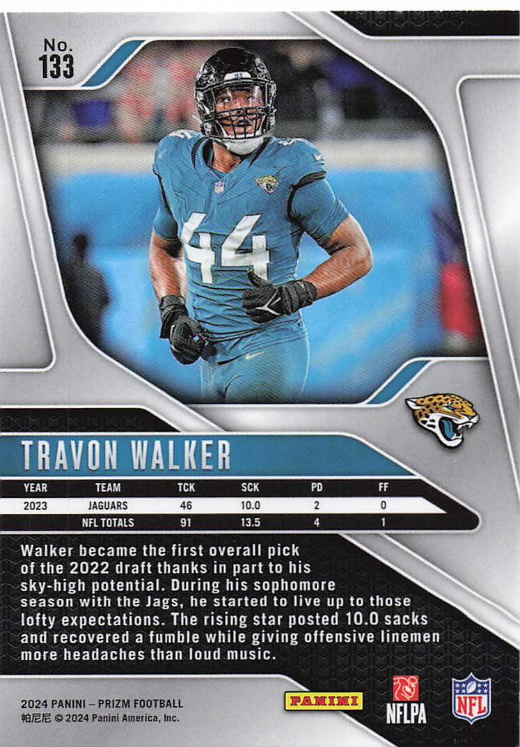 2024 Panini Prizm Travon Walker #133