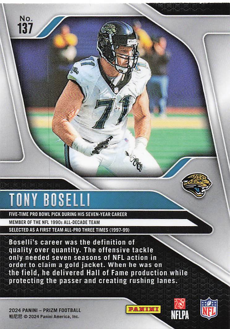 2024 Panini Prizm Tony Boselli #137