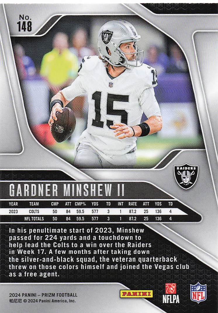 2024 Panini Prizm Gardner Minshew II #148