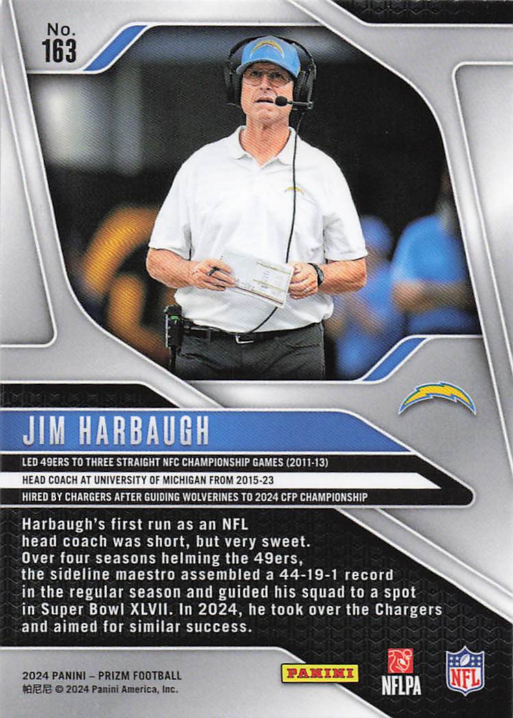 2024 Panini Prizm Jim Harbaugh #163