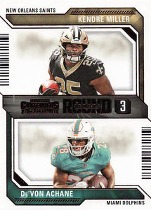 2023 Panini Contenders Round Numbers Bronze Kendre Miller - De'Von Achane #16