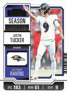 2023 Panini Contenders Football Justin Tucker #7