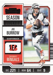 2023 Panini Contenders Football Joe Burrow #22