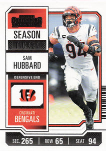 2023 Panini Contenders Football Sam Hubbard #23