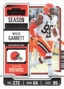 2023 Panini Contenders Football Myles Garrett #25