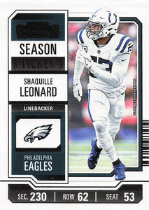 2023 Panini Contenders Football Shaquille Leonard #45
