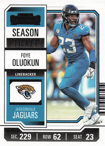 2023 Panini Contenders Football Foye Oluokun #46