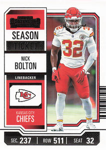 2023 Panini Contenders Football Nick Bolton #50