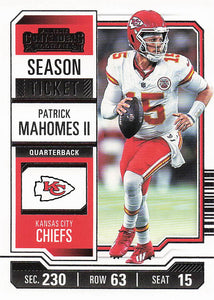 2023 Panini Contenders Football Patrick Mahomes II #51