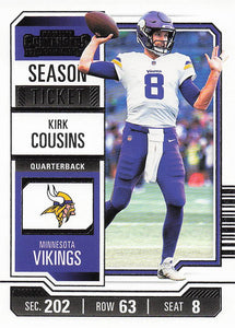 2023 Panini Contenders Football Kirk Cousins #68