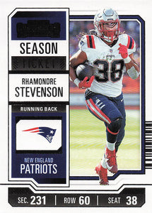 2023 Panini Contenders Football Rhamondre Stevenson #71