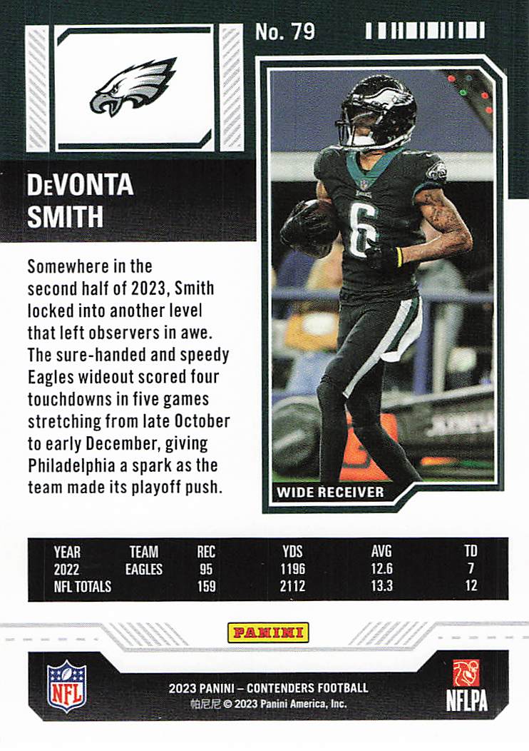 2023 Panini Contenders Football DeVonta Smith #79
