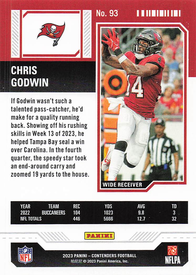 2023 Panini Contenders Football Chris Godwin #93