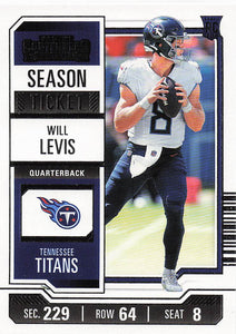2023 Panini Contenders Football Will Levis #97 RC
