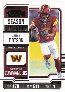2023 Panini Contenders Football Jahan Dotson #99