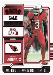 2023 Panini Contenders Game Ticket Red udda Baker #1