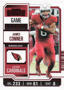2023 Panini Contenders Game Ticket Red James Conner #2