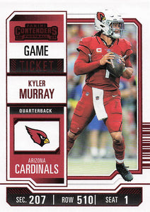 2023 Panini Contenders Game Ticket Red Kyler Murray #3